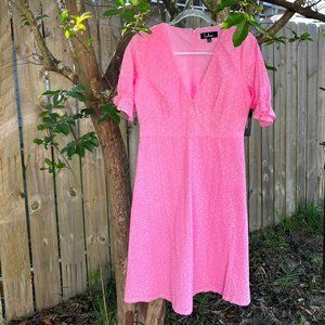 New Lulu’s Good To Be Me pink eyelet romantic dress